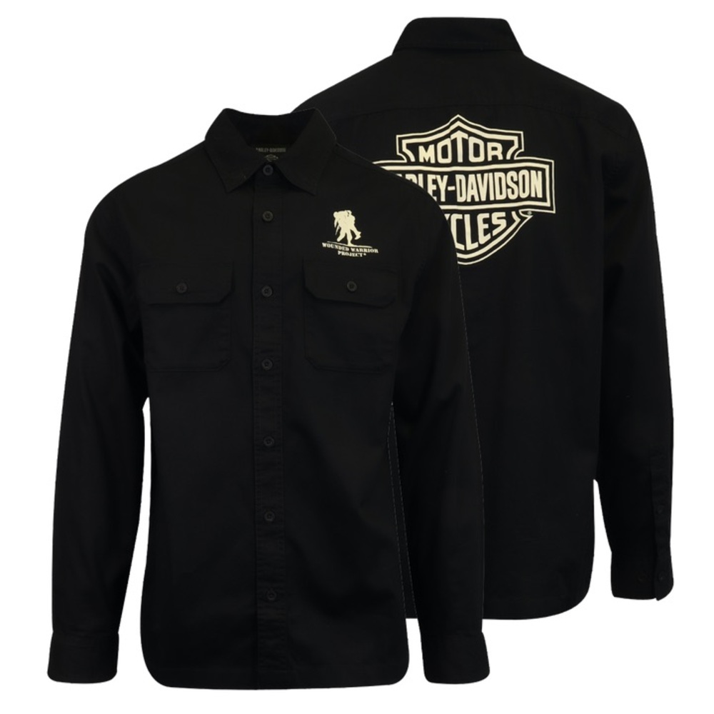 Harley-Davidson Wounded Warrior Project Honor Long Sleeve Button Down Shirt XL